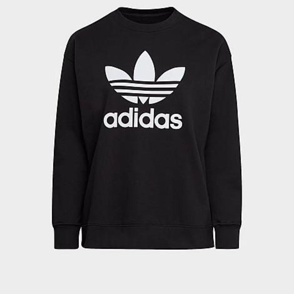 Adidas Originals Plus Size Cotton Logo Graphic Sweatshirt -‎ Black size 1X